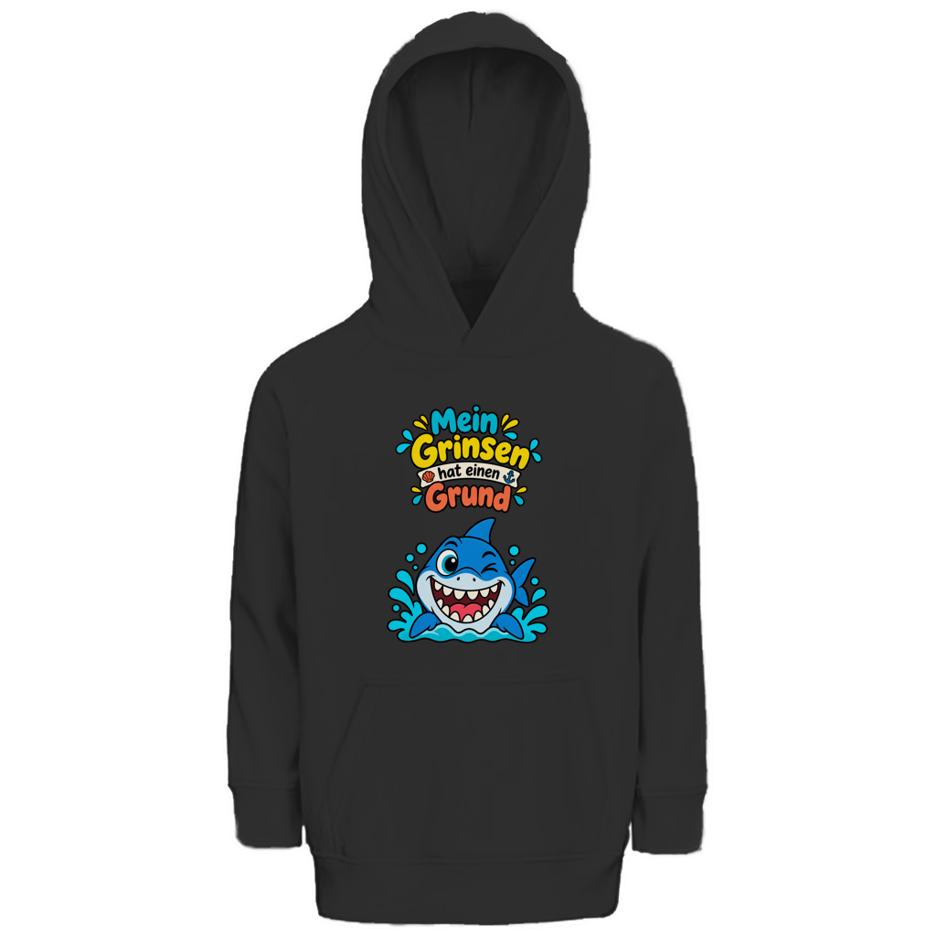 Hai-Grinsen Kinder Hoodie