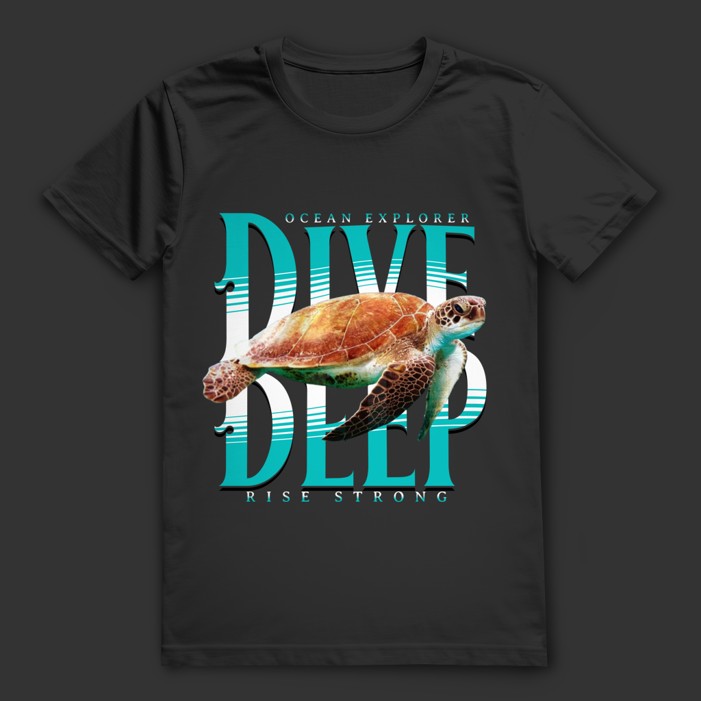 Dive Deep T-Shirt – nachhaltiges Taucher Shirt aus Bio-Baumwolle