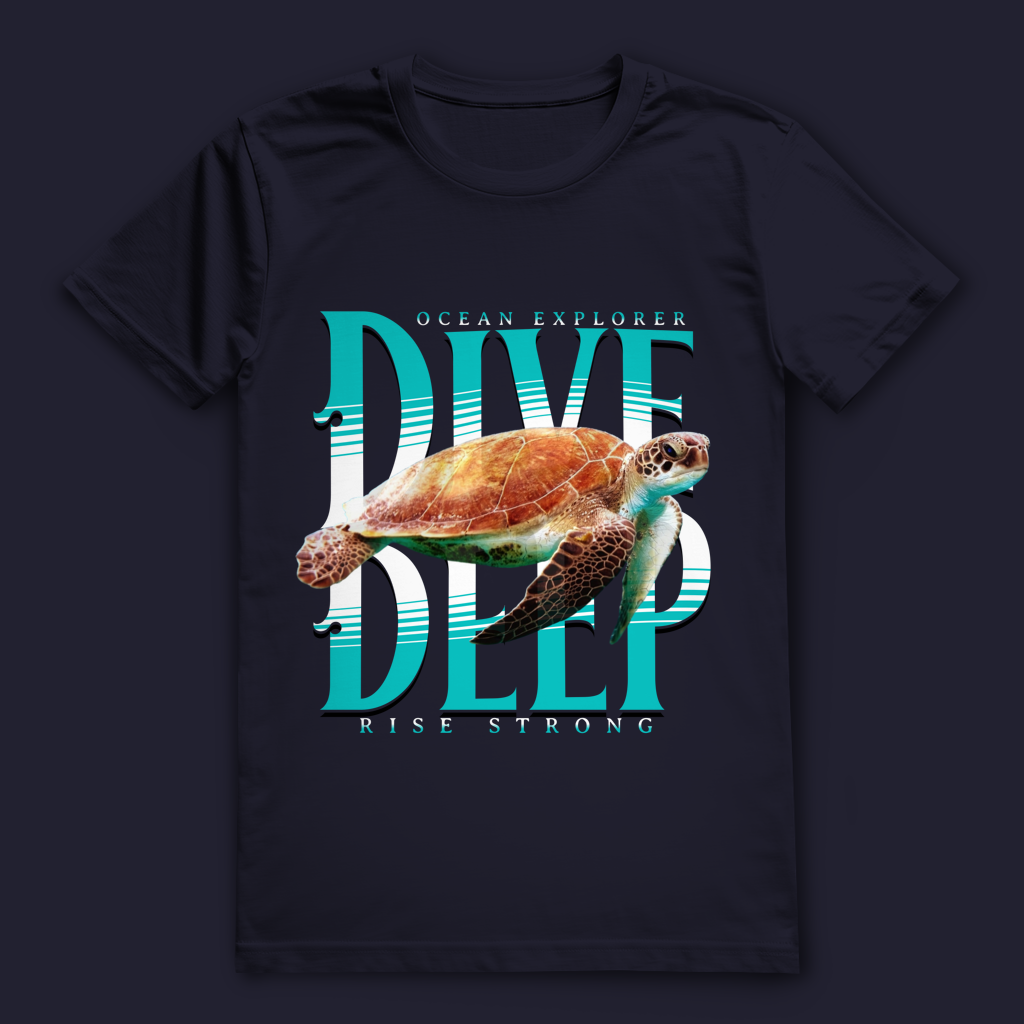 Dive Deep T-Shirt – nachhaltiges Taucher Shirt aus Bio-Baumwolle