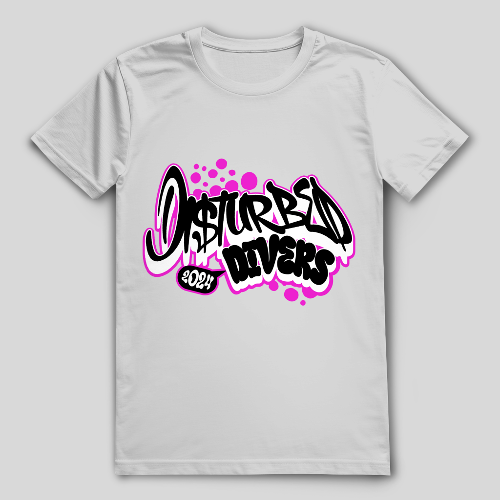 Disturbed Divers 2024 T-Shirt – Graffiti Taucher Shirt für Scuba Diver und Dive Crew