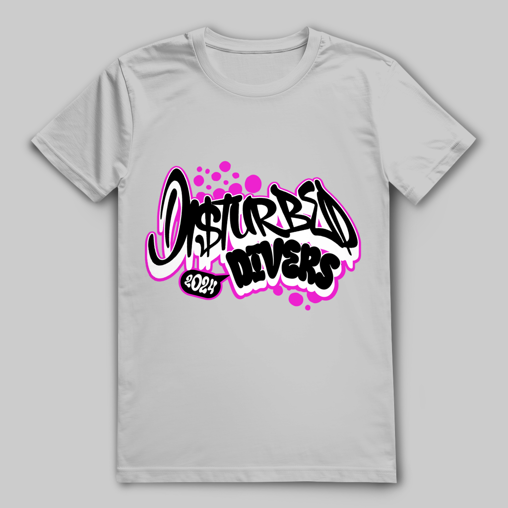 Disturbed Divers 2024 T-Shirt – Graffiti Taucher Shirt für Scuba Diver und Dive Crew