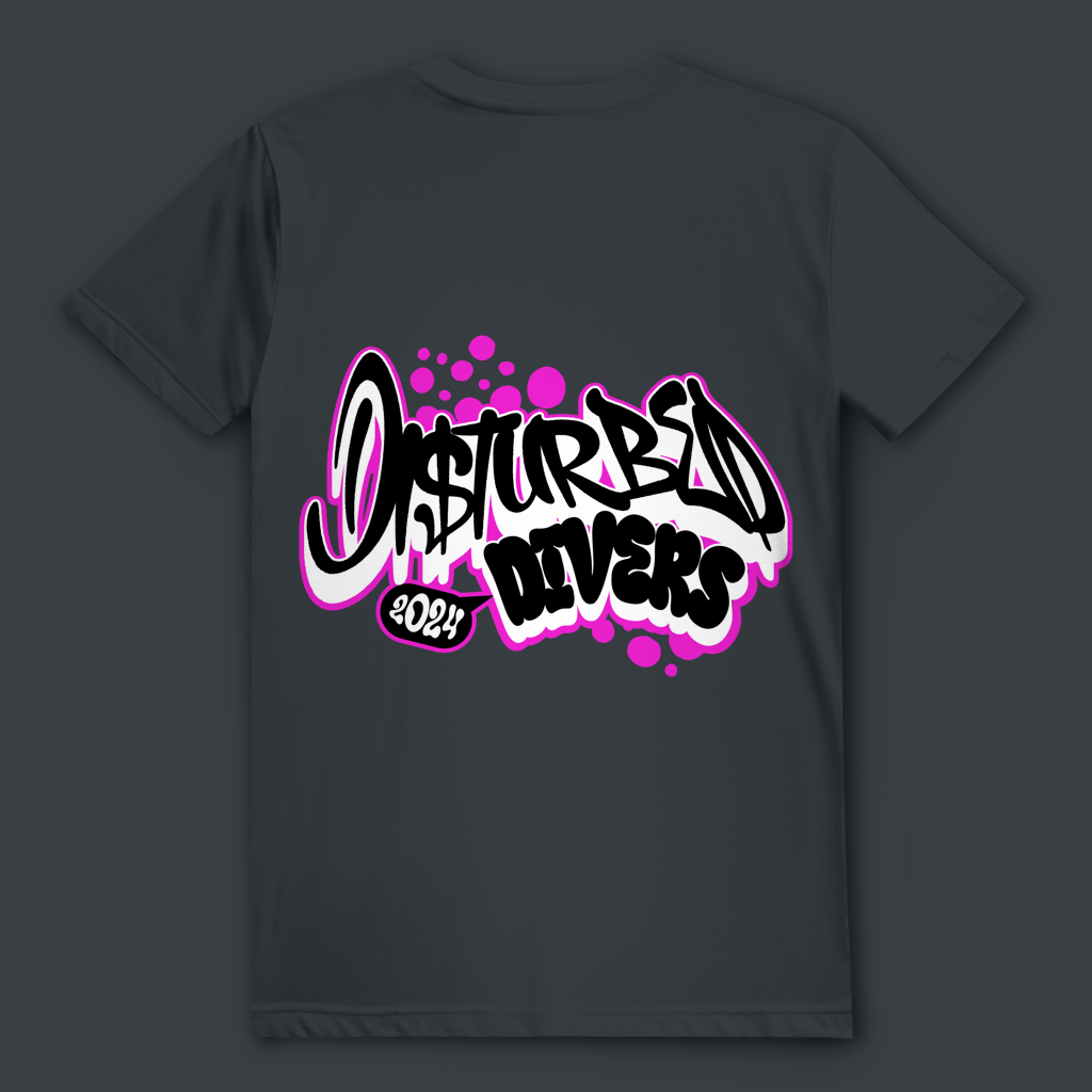Disturbed Divers 2024 T-Shirt – Graffiti Taucher Shirt für Scuba Diver und Dive Crew