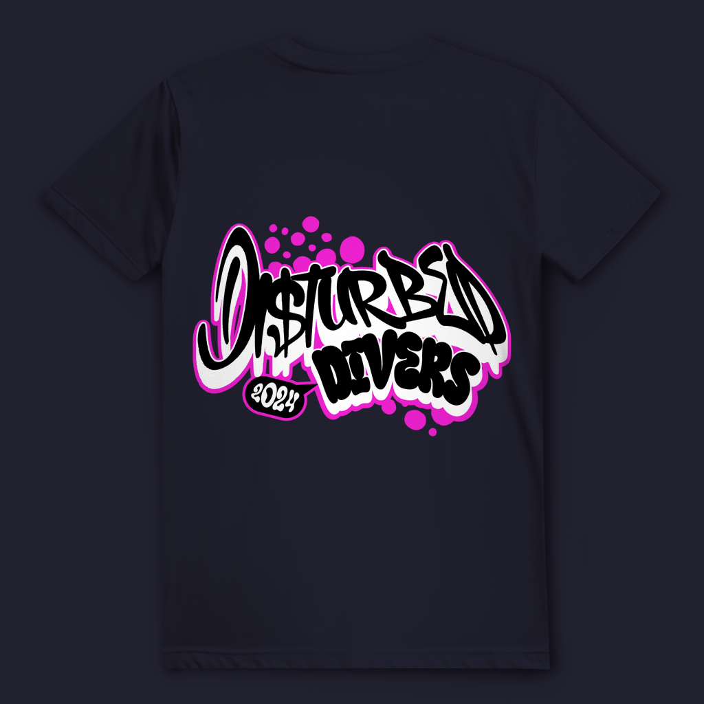 Disturbed Divers 2024 T-Shirt – Graffiti Taucher Shirt für Scuba Diver und Dive Crew