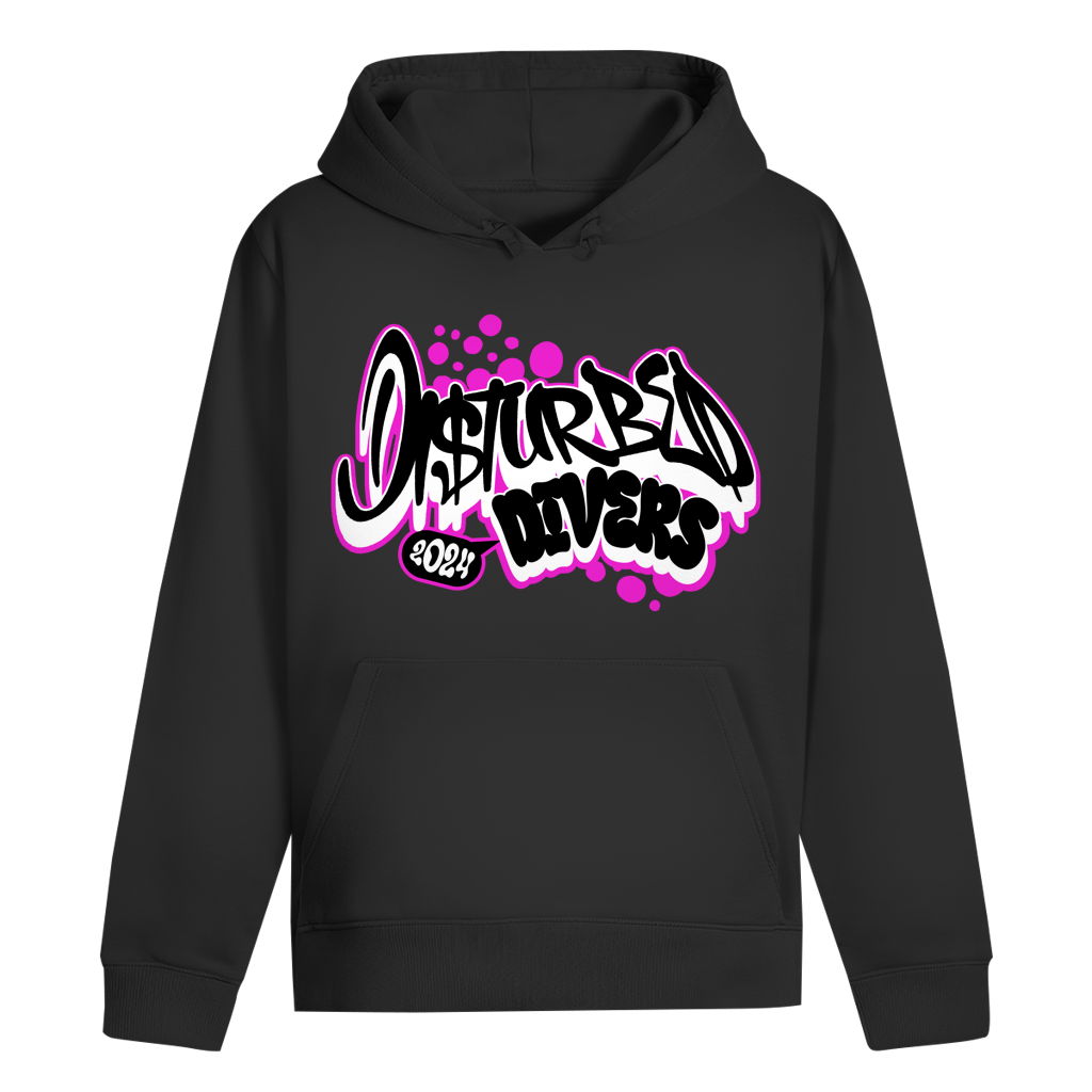 Disturbed Divers Hoodie – Graffiti Taucher Hoodie aus Bio-Baumwolle