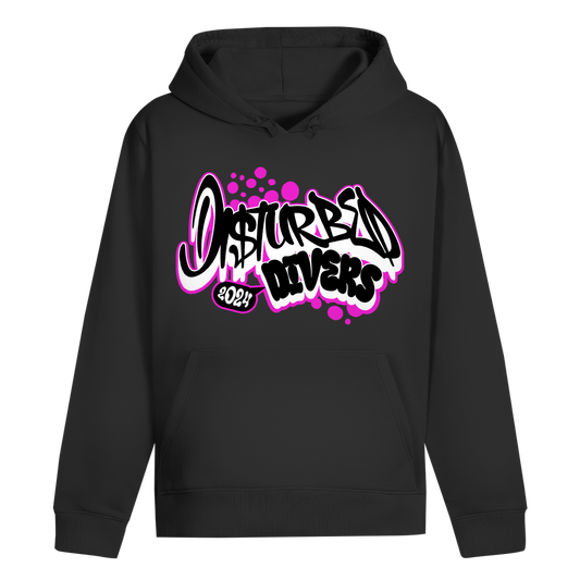 Disturbed Divers Hoodie – Graffiti Taucher Hoodie aus Bio-Baumwolle