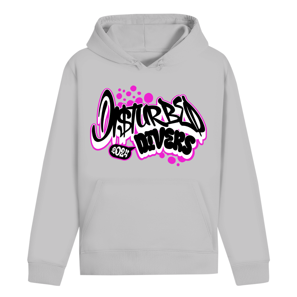 Disturbed Divers Hoodie – Graffiti Taucher Hoodie aus Bio-Baumwolle