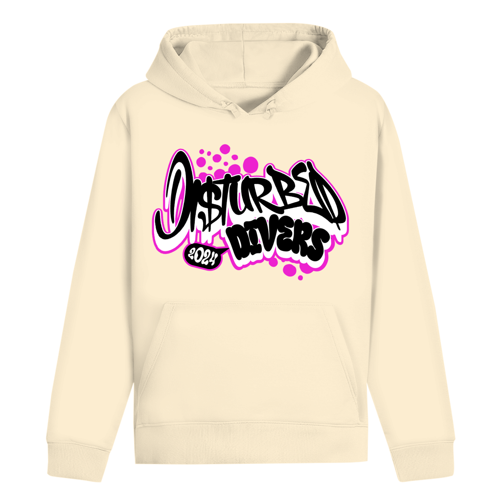 Disturbed Divers Hoodie – Graffiti Taucher Hoodie aus Bio-Baumwolle