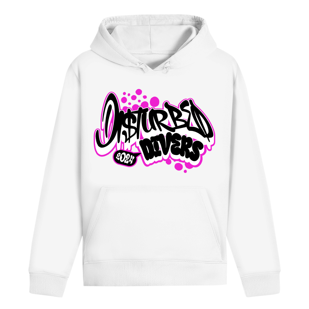 Disturbed Divers Hoodie – Graffiti Taucher Hoodie aus Bio-Baumwolle