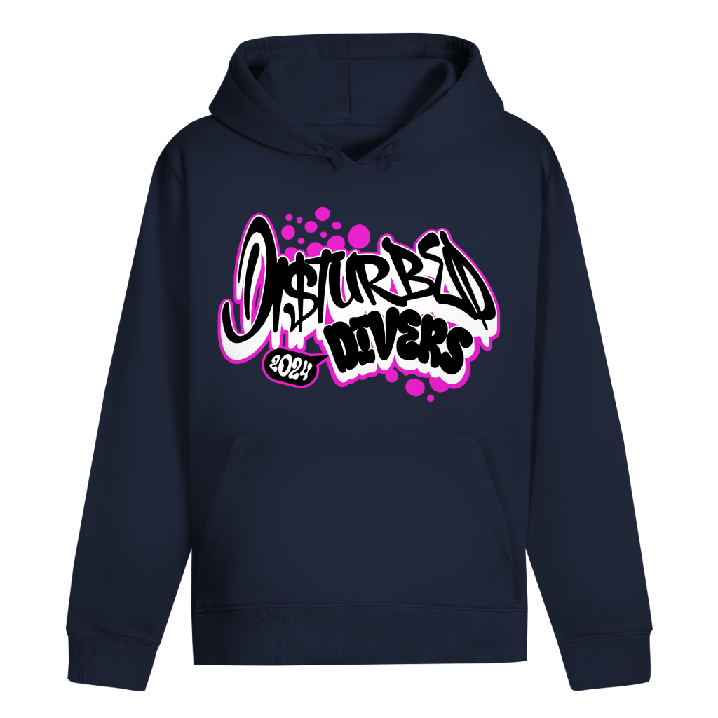 Disturbed Divers Hoodie – Graffiti Taucher Hoodie aus Bio-Baumwolle