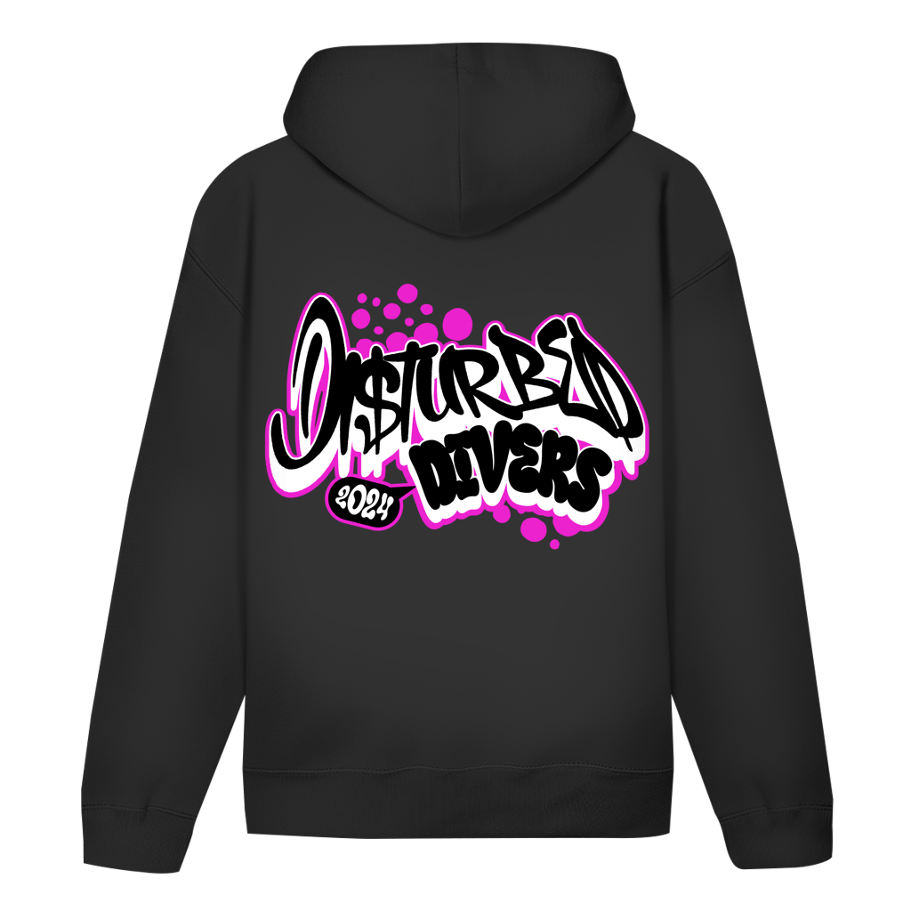 Disturbed Divers Hoodie – Graffiti Taucher Hoodie aus Bio-Baumwolle