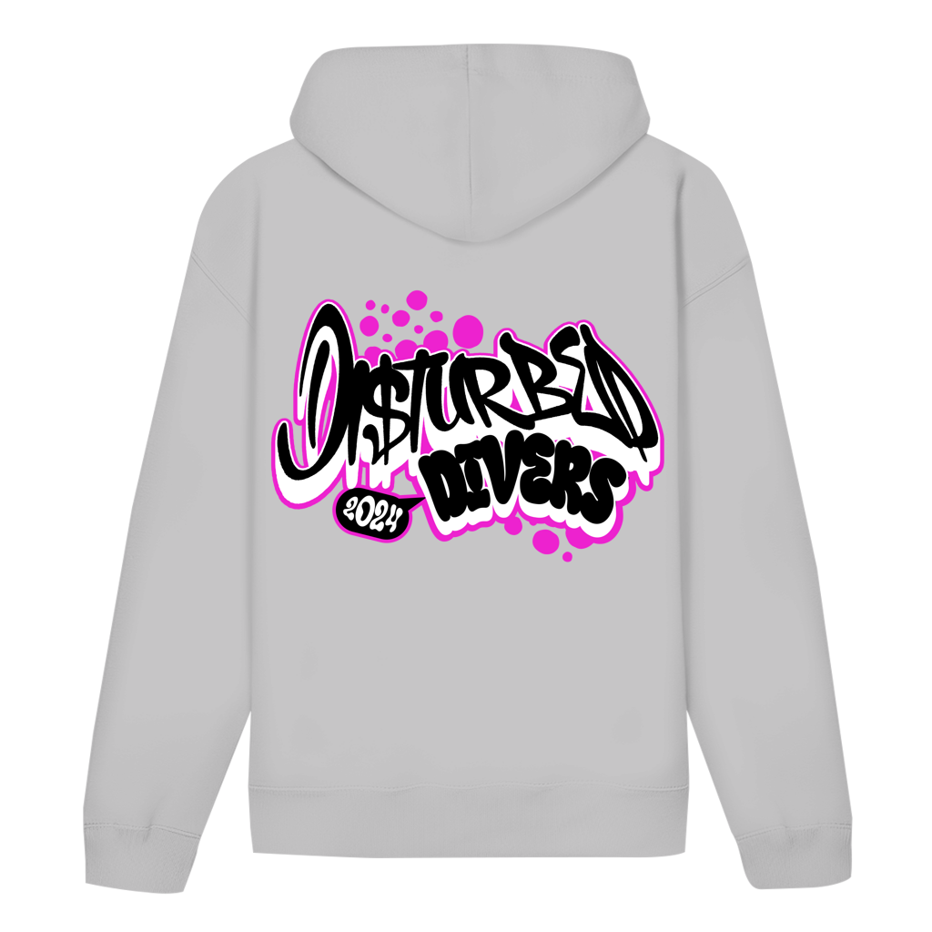 Disturbed Divers Hoodie – Graffiti Taucher Hoodie aus Bio-Baumwolle