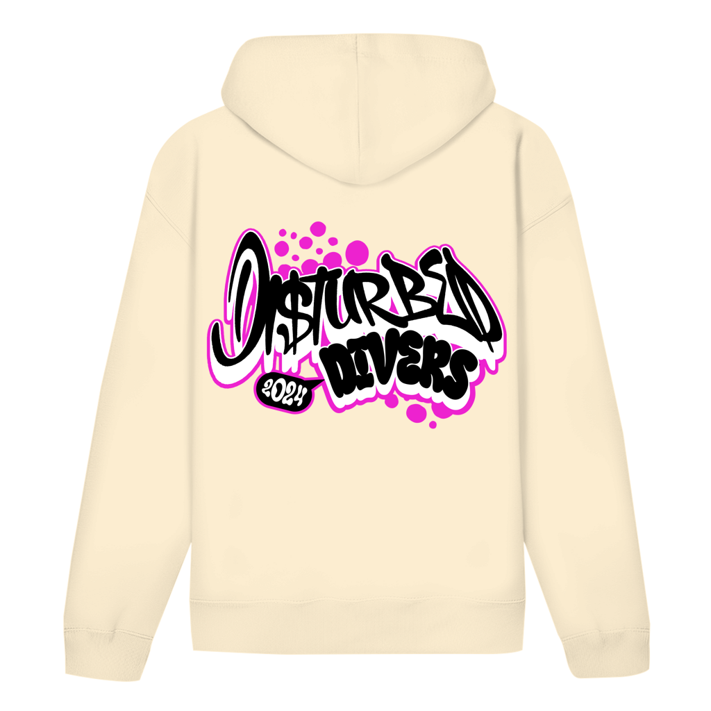 Disturbed Divers Hoodie – Graffiti Taucher Hoodie aus Bio-Baumwolle