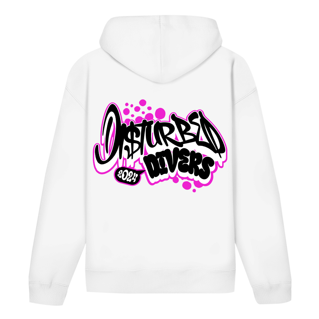 Disturbed Divers Hoodie – Graffiti Taucher Hoodie aus Bio-Baumwolle