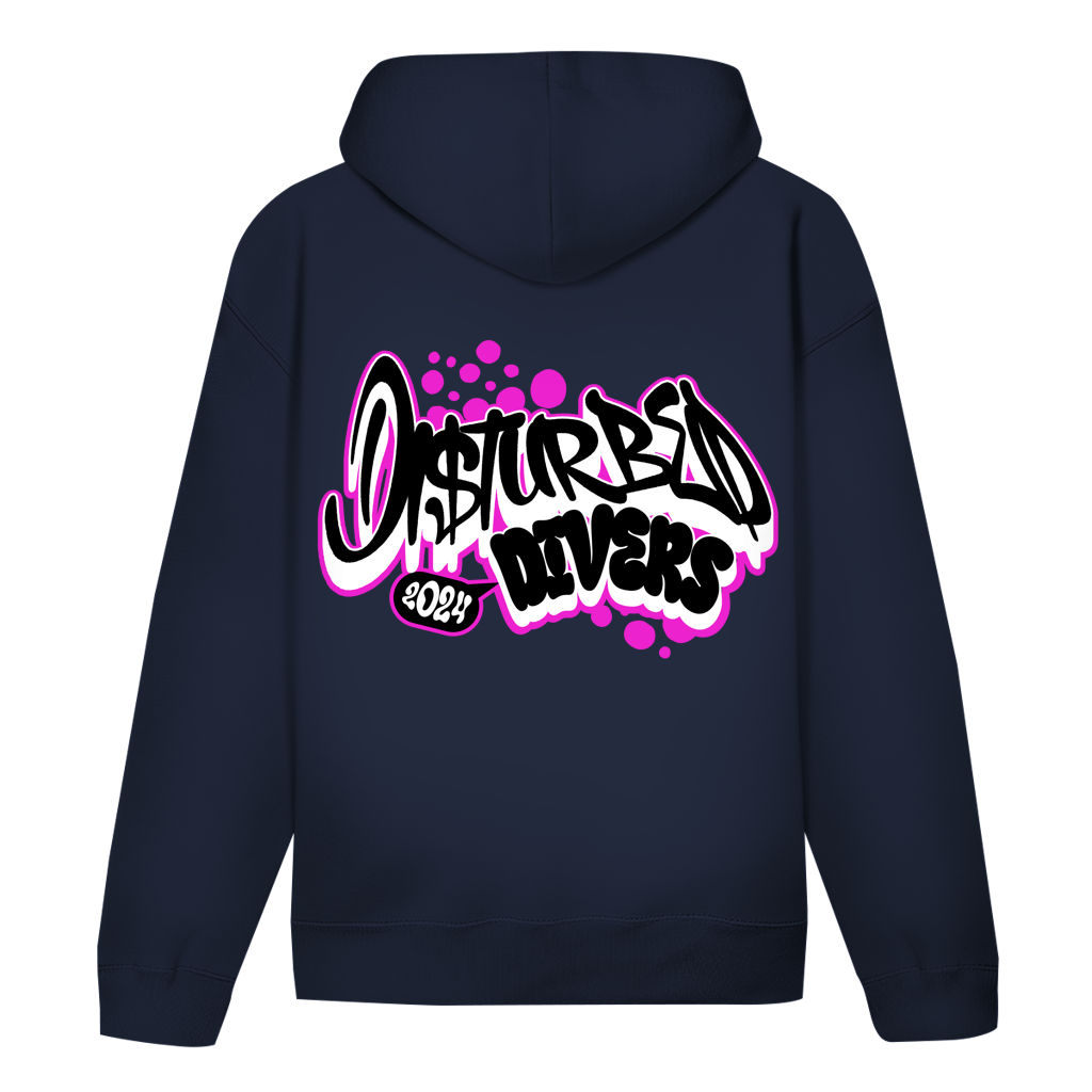 Disturbed Divers Hoodie – Graffiti Taucher Hoodie aus Bio-Baumwolle