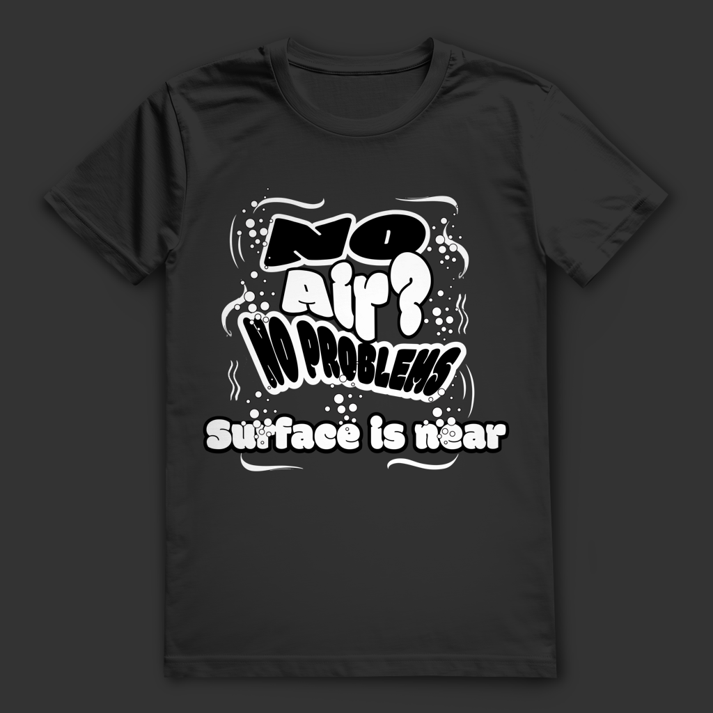No Air? No Problem T-Shirt – nachhaltiges Taucher Shirt aus Bio-Baumwolle