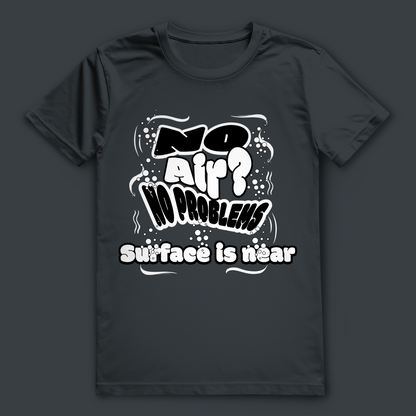 No Air? No Problem T-Shirt – nachhaltiges Taucher Shirt aus Bio-Baumwolle