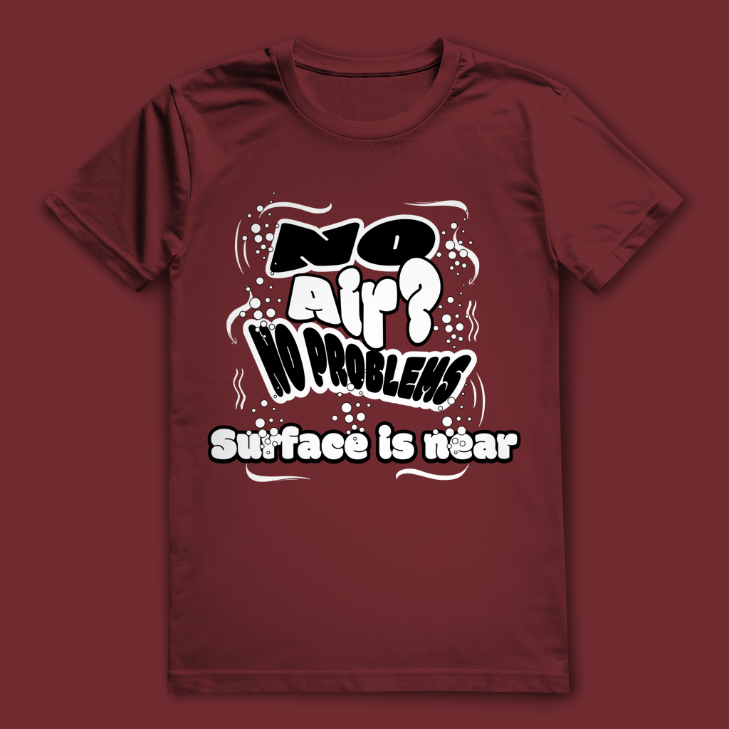 No Air? No Problem T-Shirt – nachhaltiges Taucher Shirt aus Bio-Baumwolle