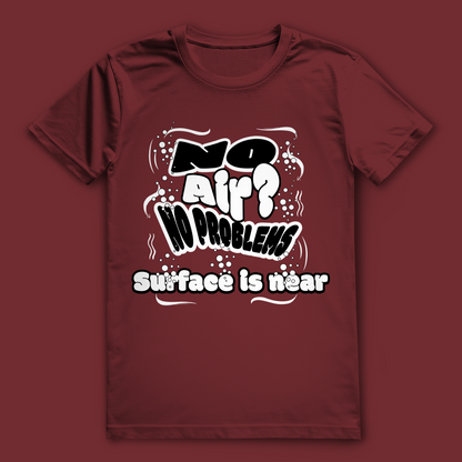 No Air? No Problem T-Shirt – nachhaltiges Taucher Shirt aus Bio-Baumwolle