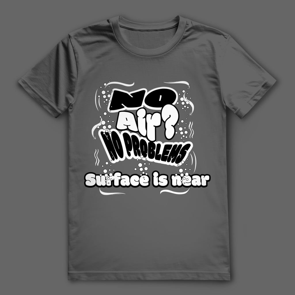 No Air? No Problem T-Shirt – nachhaltiges Taucher Shirt aus Bio-Baumwolle