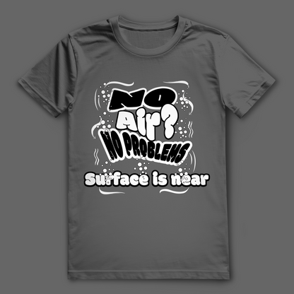 No Air? No Problem T-Shirt – nachhaltiges Taucher Shirt aus Bio-Baumwolle