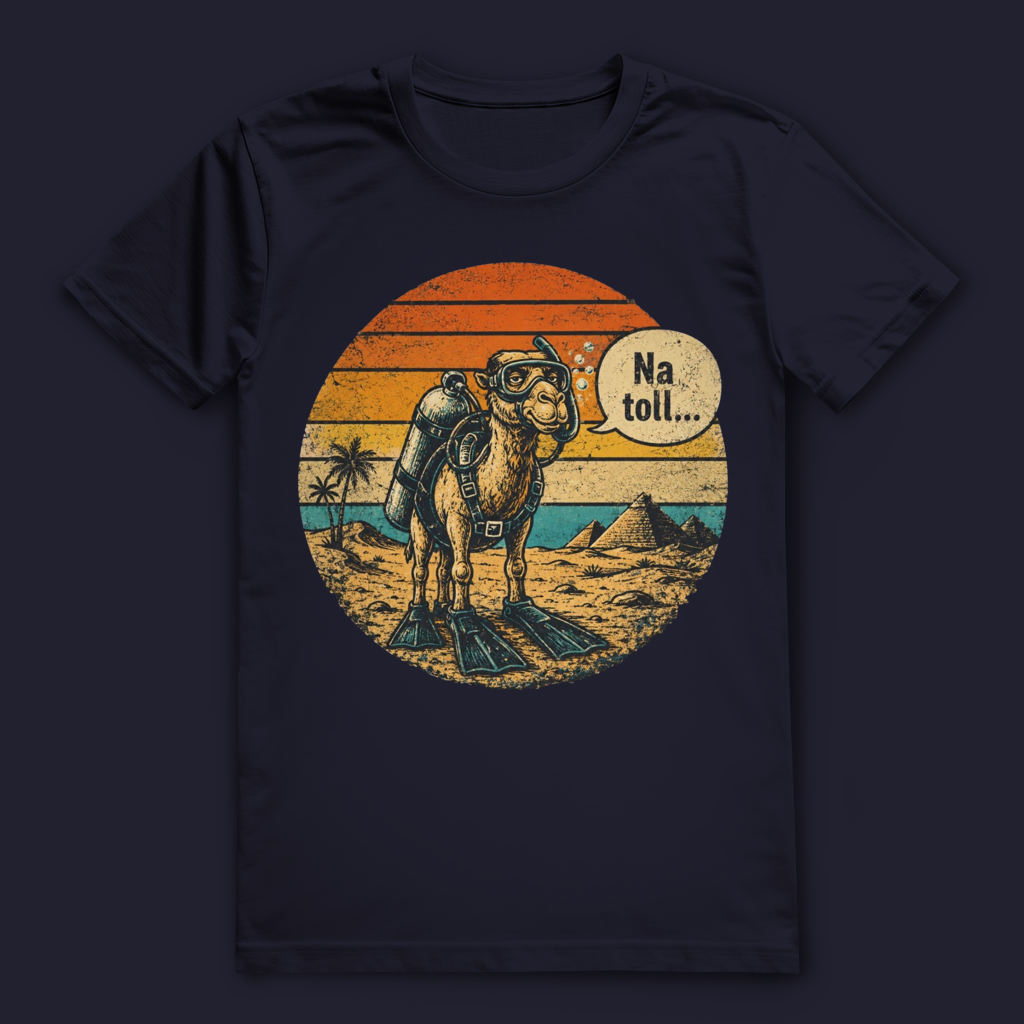 Lustiges Taucher T-Shirt mit Kamel „Na toll…“