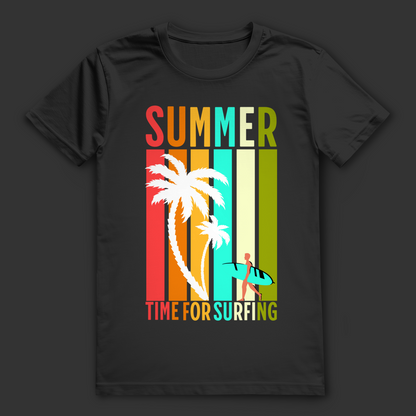 Surf T-Shirt | Sommer Shirt für Surfer & Meerliebhaber | Time for Surfing Shirt | Geschenk für Wasserfans