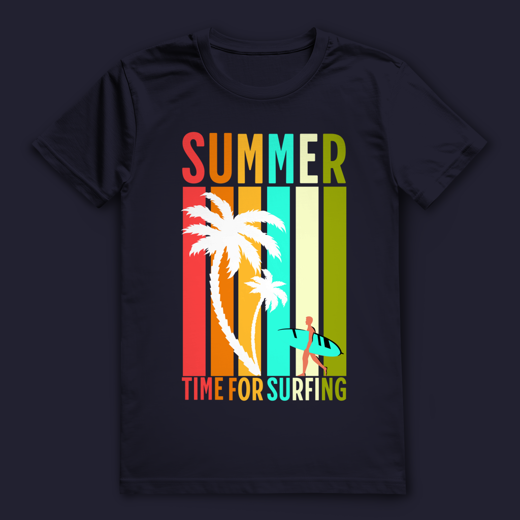 Surf T-Shirt | Sommer Shirt für Surfer & Meerliebhaber | Time for Surfing Shirt | Geschenk für Wasserfans