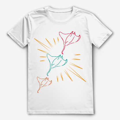 Manta T-Shirt | Rochen Shirt für Taucher & Meerliebhaber | Unterwasser Motiv Shirt | Geschenk für Wasserfans