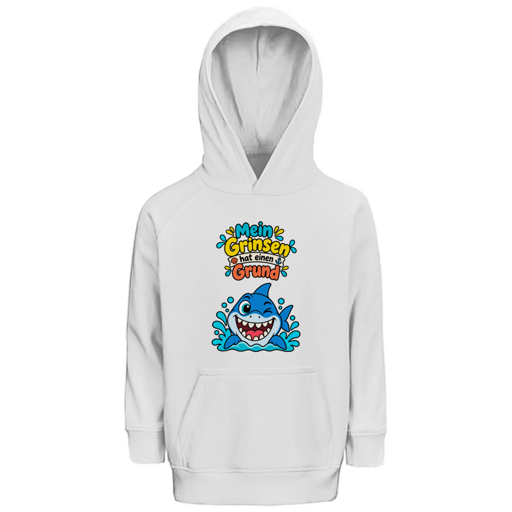 Hai-Grinsen Kinder Hoodie