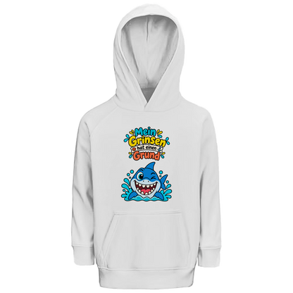 Hai-Grinsen Kinder Hoodie