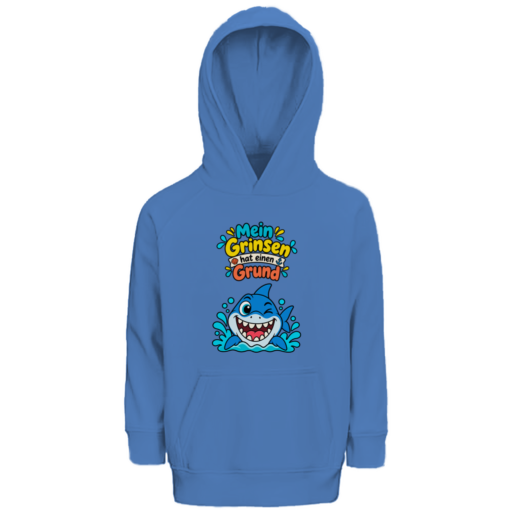 Hai-Grinsen Kinder Hoodie