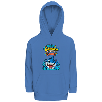 Hai-Grinsen Kinder Hoodie