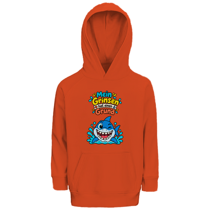 Hai-Grinsen Kinder Hoodie