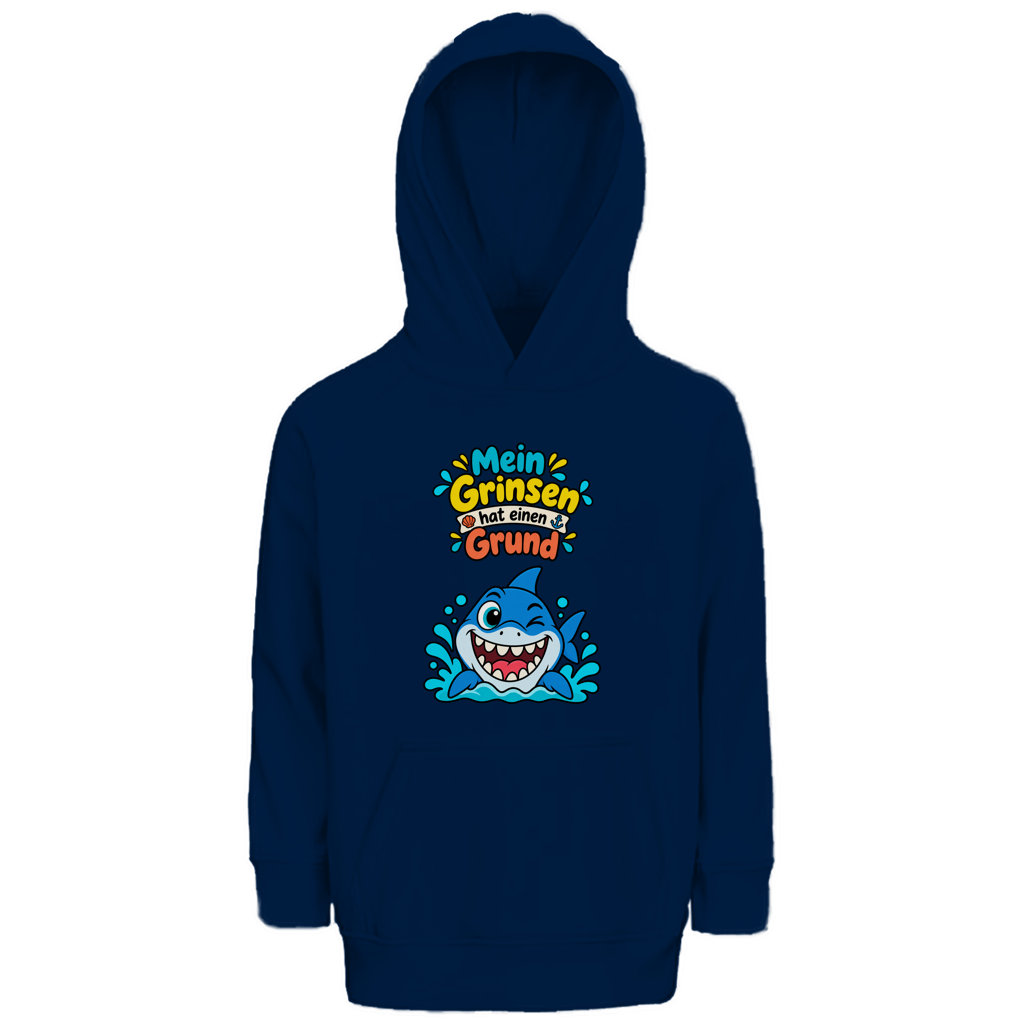Hai-Grinsen Kinder Hoodie