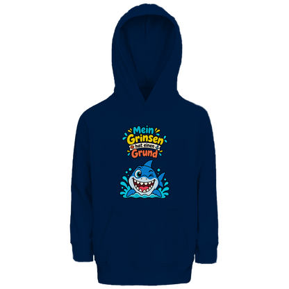 Hai-Grinsen Kinder Hoodie