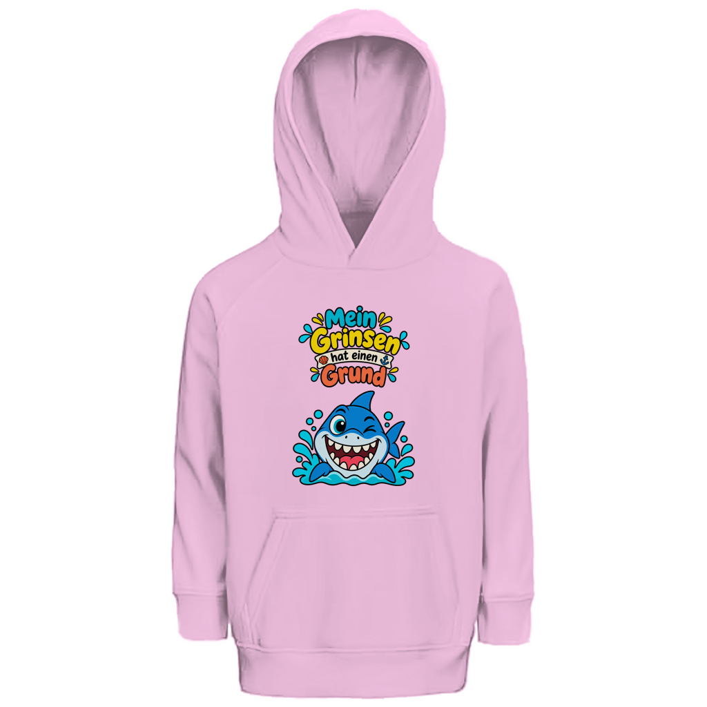 Hai-Grinsen Kinder Hoodie