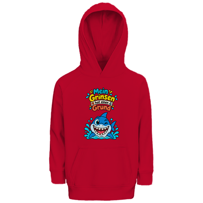 Hai-Grinsen Kinder Hoodie
