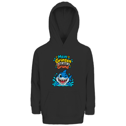 Hai-Grinsen Kinder Hoodie