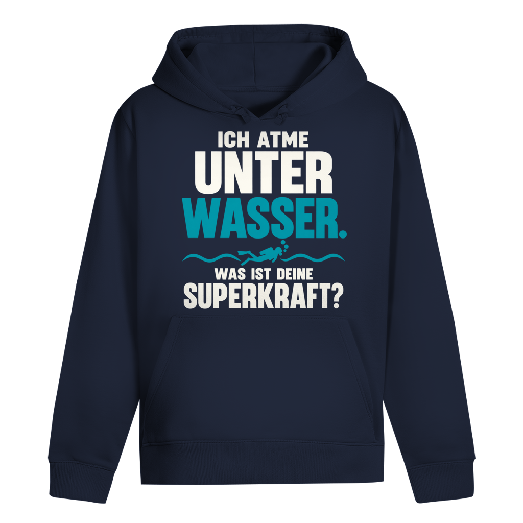 Ich Atme Unter Wasser Hoodie – Superkraft Statement Hoodie