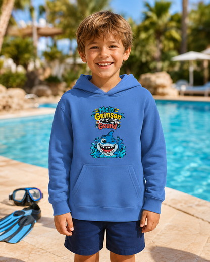 Hai-Grinsen Kinder Hoodie
