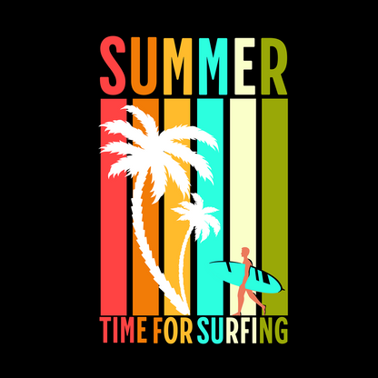Surf T-Shirt | Sommer Shirt für Surfer & Meerliebhaber | Time for Surfing Shirt | Geschenk für Wasserfans