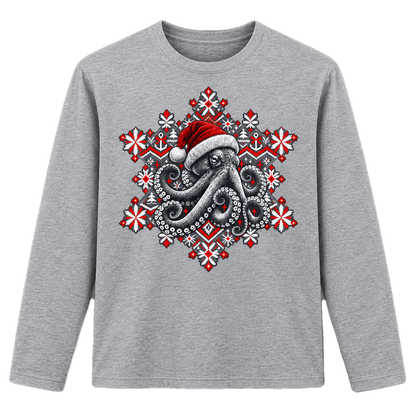 Christmas Octopus Long Sleeve – Weihnachts-Longsleeve mit Krake