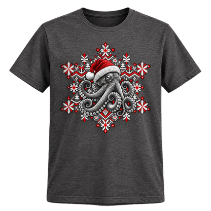 Christmas Octopus T-Shirt – Weihnachts-Shirt mit Krake