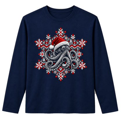 Christmas Octopus Long Sleeve – Weihnachts-Longsleeve mit Krake