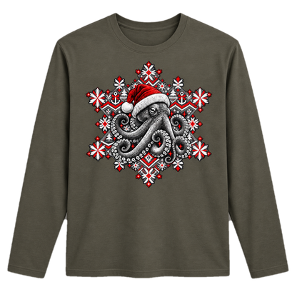 Christmas Octopus Long Sleeve – Weihnachts-Longsleeve mit Krake