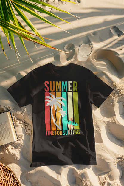 Surf T-Shirt | Sommer Shirt für Surfer & Meerliebhaber | Time for Surfing Shirt | Geschenk für Wasserfans
