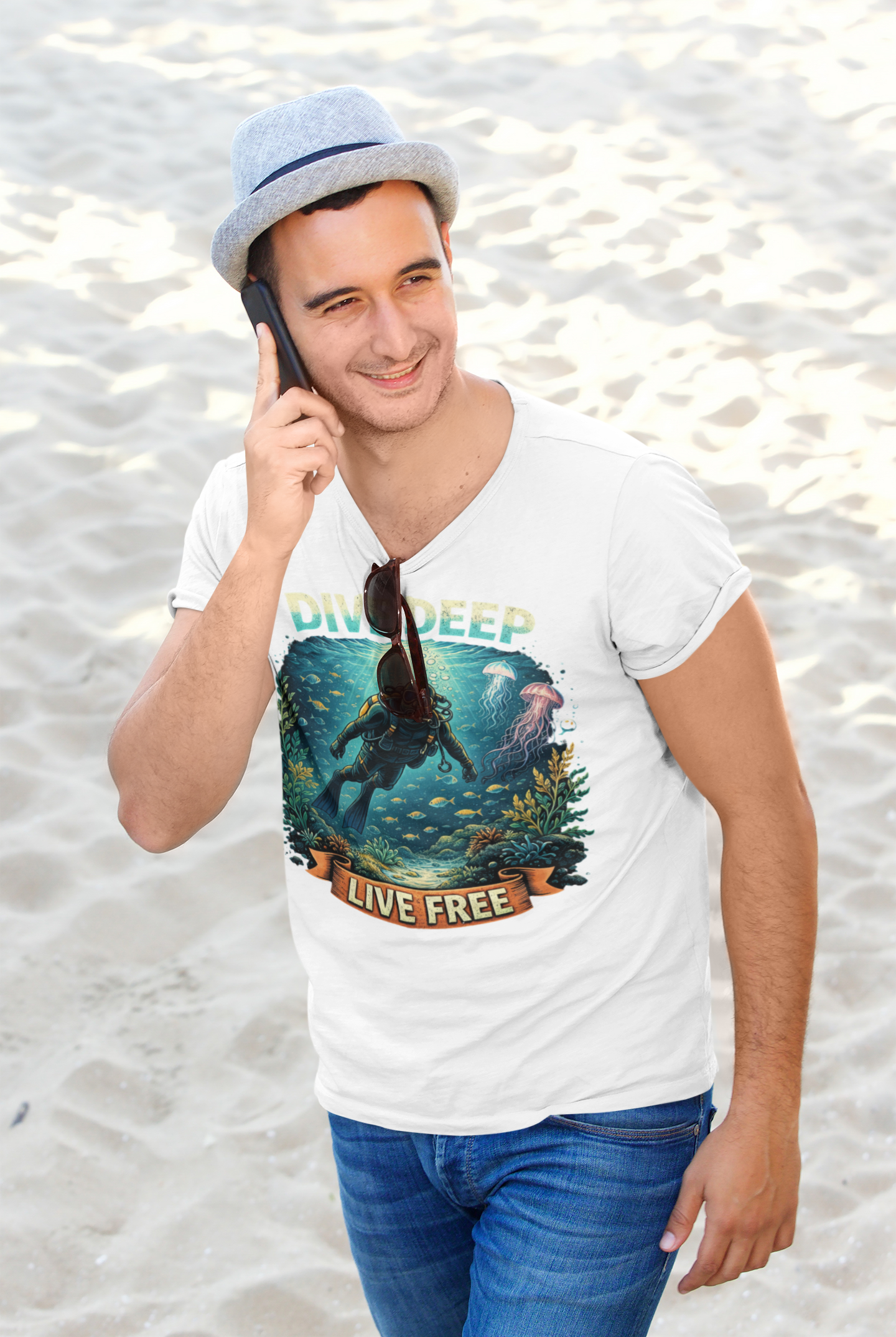Dive Deep Live Free T-Shirt