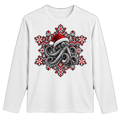 Christmas Octopus Long Sleeve – Weihnachts-Longsleeve mit Krake